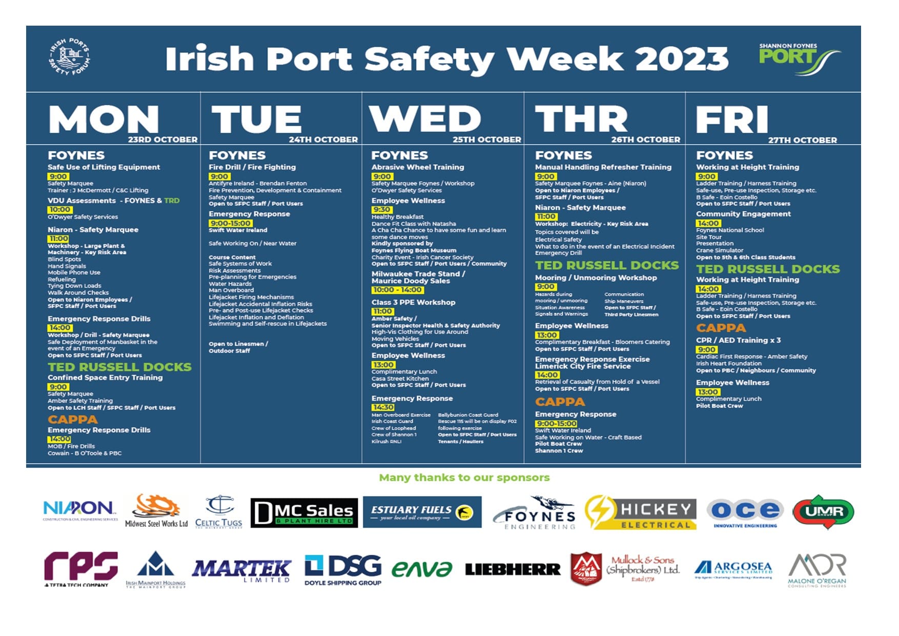 Irish ports safety week 2023